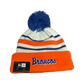 Boise State Broncos New Era Retro Striped Pom Beanie (Cream/Orange)