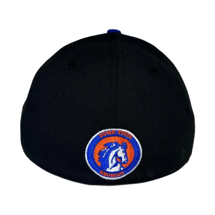Boise State Broncos New Era Vault Horse Jeanty 39Thirty Flex Fit Hat (Black/Blue)