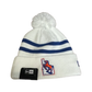 Boise State Broncos New Era Retro Striped Pom Beanie (White)