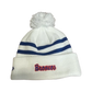 Boise State Broncos New Era Retro Striped Pom Beanie (White)
