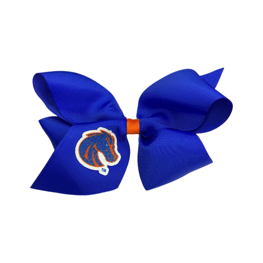 Boise State Broncos USA Bows Jumbo Glitter Hair Clip Bow (Blue)