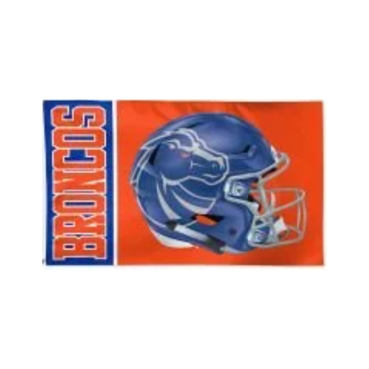 Boise State Broncos Wincraft Deluxe 3x5 Helmet Flag (Blue/Orange)