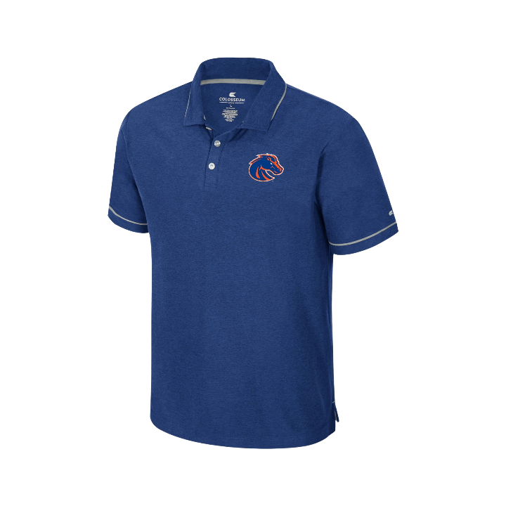 Boise State Broncos Men's Colosseum Trim Polo (Blue)