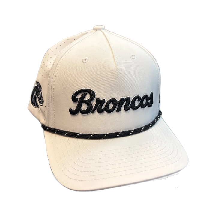 Boise State Broncos CapX Script Rope Breathable Snapback Hat (White)
