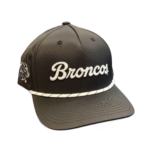 Boise State Broncos CapX Script Rope Breathable Snapback Hat (Black)
