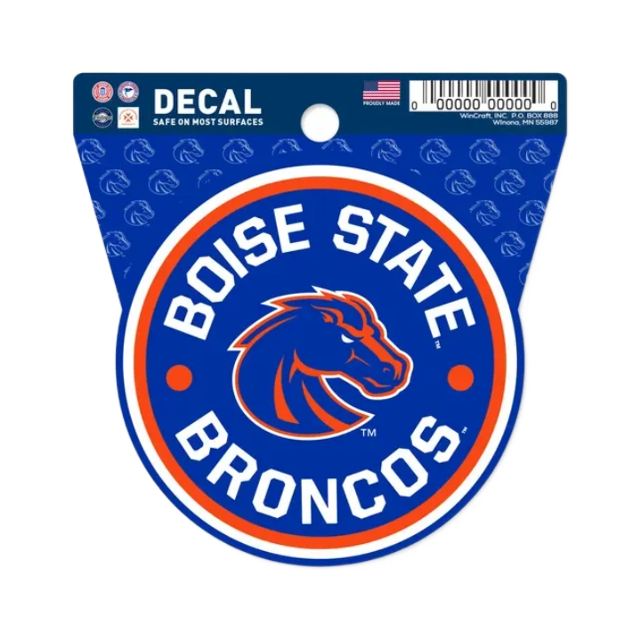 Boise State Broncos Wincraft 3x4 Clean Cut Round Decal (Blue)
