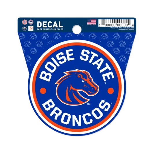 Boise State Broncos Wincraft 3x4 Clean Cut Round Decal (Blue)