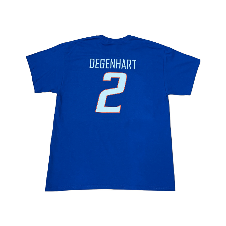 Boise State Broncos Men's Select "Degenhart" Name and Number Basketball T-Shirt (Blue)