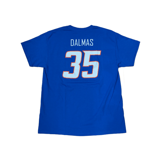 Boise State Broncos Men's Select "Dalmas" Name and Number Football T-Shirt (Blue)