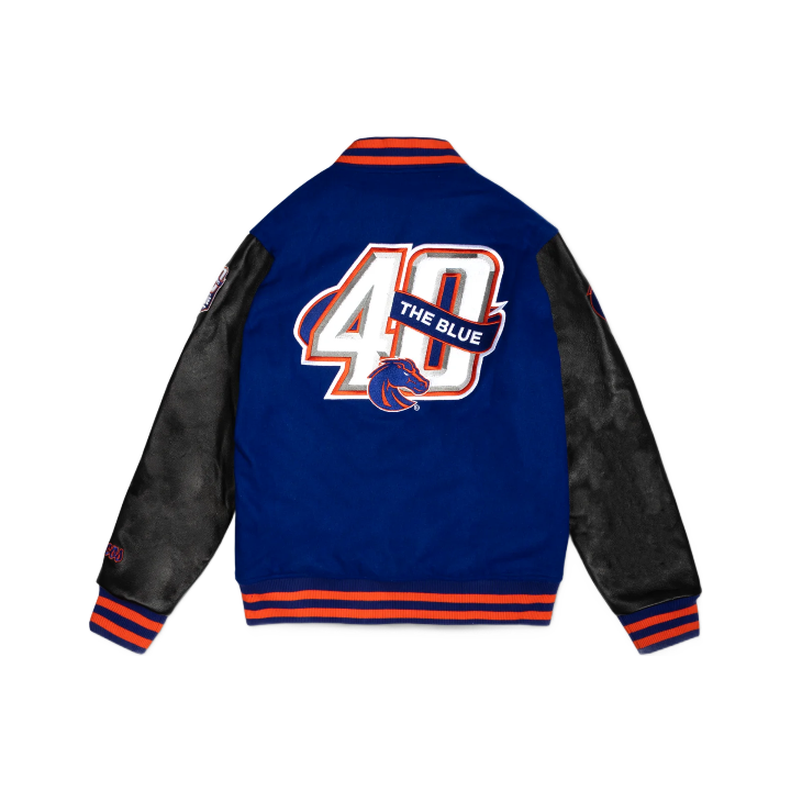 Boise State Broncos Blue Turf 40th Anniversary Varsity Jacket