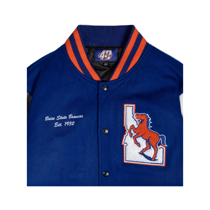 Boise State Broncos Blue Turf 40th Anniversary Varsity Jacket
