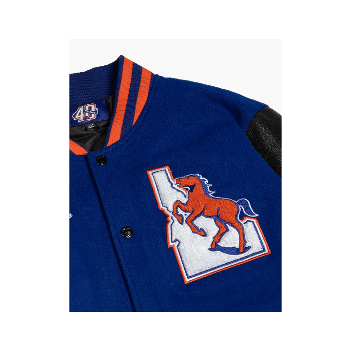 Boise State Broncos Blue Turf 40th Anniversary Varsity Jacket
