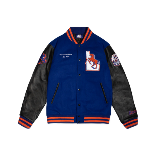 **Pre-Order** Boise State Broncos Blue Turf 40th Anniversary Varsity Jacket