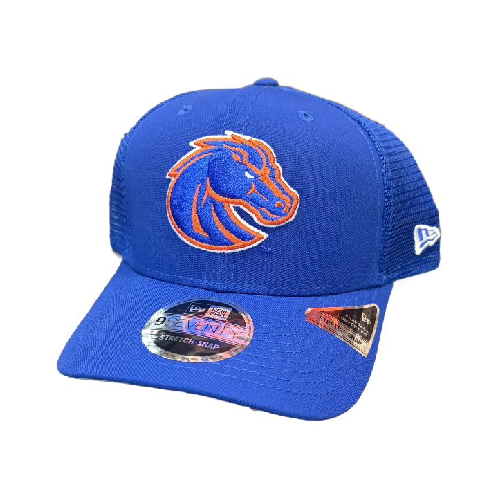 Boise State Broncos New Era 9Seventy Stretch-Snapback Trucker Hat (Blue)
