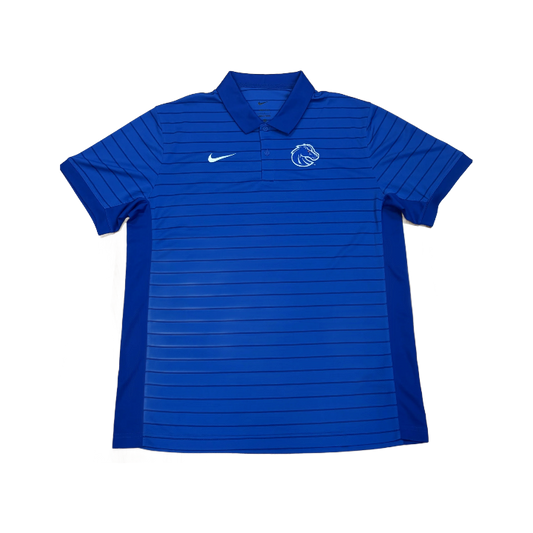 Boise State Broncos Men's Nike On-Field Striped Dri-Fit Polo (Blue)