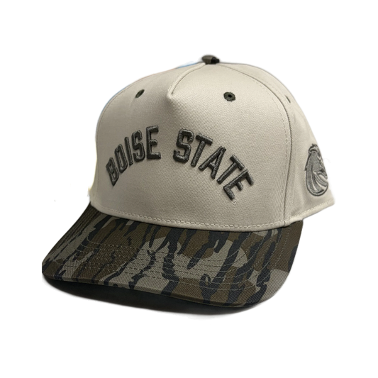 Boise State Broncos Legacy Heritage Mossy Oak Snapback Hat (Cream/Camo)