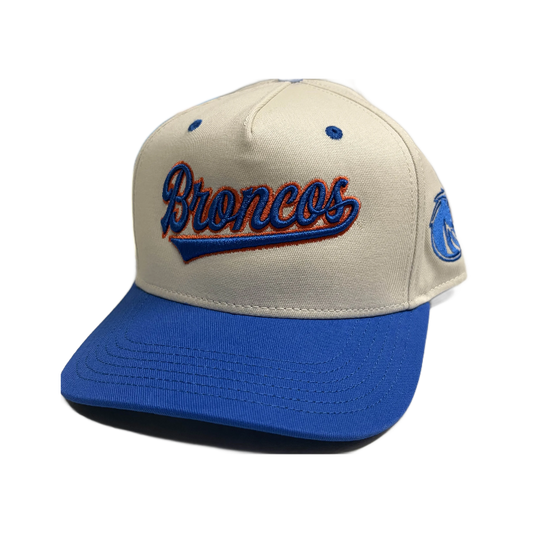 Boise State Broncos Legacy Heritage Crusive Snapback Hat (Cream/Blue)