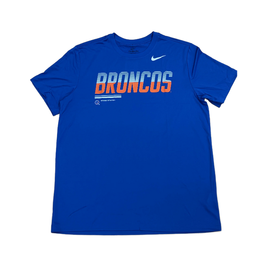 Boise State Broncos Men's Nike "Broncos" Dri-Fit T-Shirt (Blue)