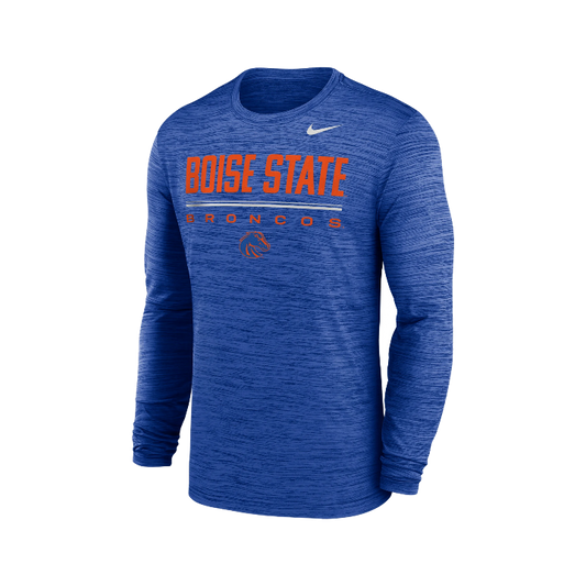 Boise State Broncos Men's Nike Long Sleeve Dri-Fit T-Shirt (Blue)