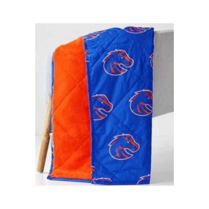 Boise State Broncos Minky Couture Hooded Stadium Blanket