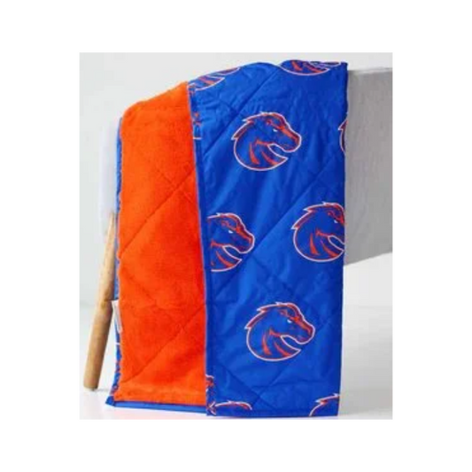 Boise State Broncos Minky Couture Hooded Stadium Blanket