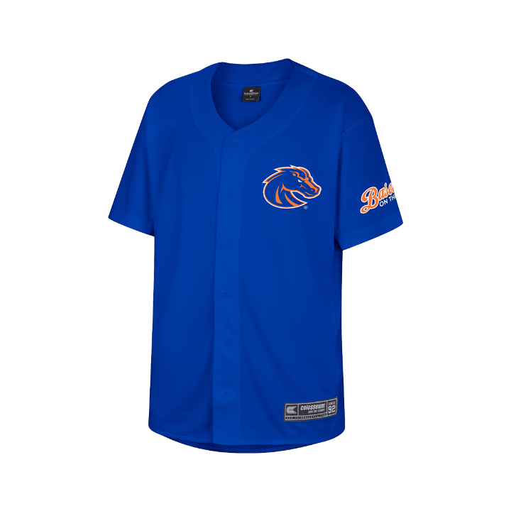 Boise State Broncos Men's Colosseum Baseball Jersey (Blue)