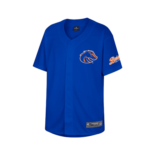 Boise State Broncos Men's Colosseum Baseball Jersey (Blue)