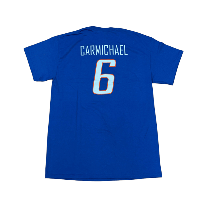Boise State Broncos Youth Select "Carmichael" Name and Number Basketball T-Shirt (Blue)
