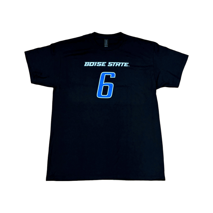 Boise State Broncos Men's Select "Carmichael" Name and Number Basketball T-Shirt (Black)