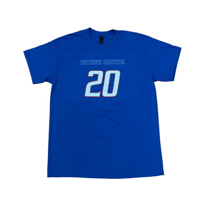 Boise State Broncos Youth Select "Fielder" Name and Number Basketball T-Shirt (Blue)