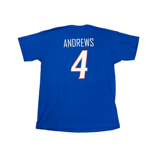 Boise State Broncos Youth Select "Andrews" Name and Number Basketball T-Shirt (Blue)