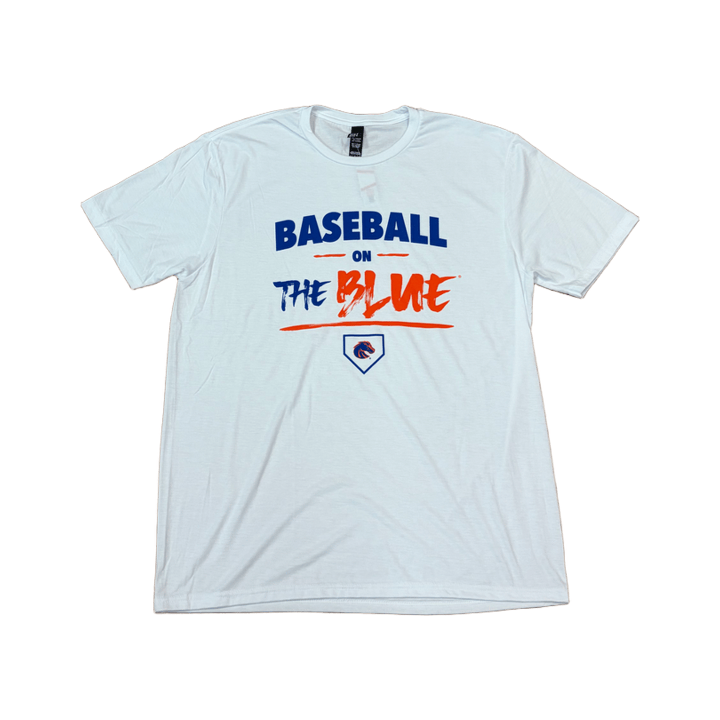 Boise State Broncos Men's Select "Baseball on the Blue" T-Shirt (White)