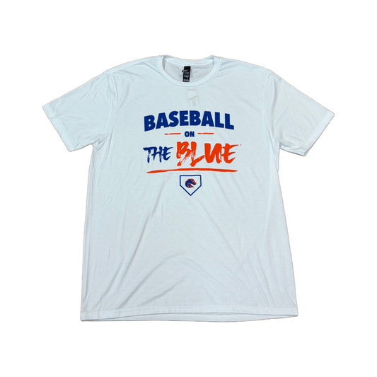 Boise State Broncos Men's Select "Baseball on the Blue" T-Shirt (White)