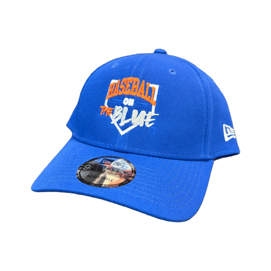 Boise State Broncos New Era Baseball on the Blue 9Forty Velcro Adjustable Hat (Blue)