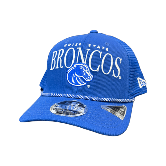 Boise State Broncos New Era Rope 9Seventy Stretch-Snapback Trucker Hat (Blue)