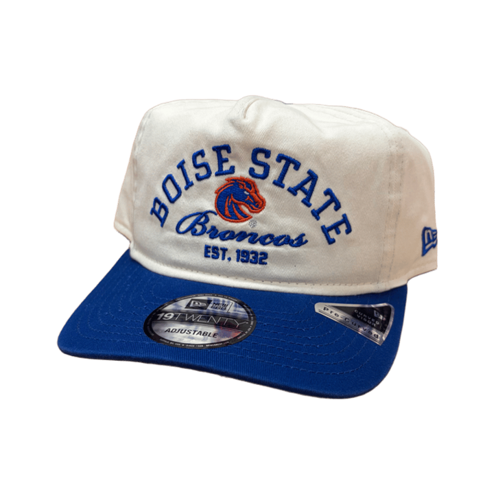 Boise State Broncos New Era Vintage 19Twenty Snapback Hat (Cream/Blue)