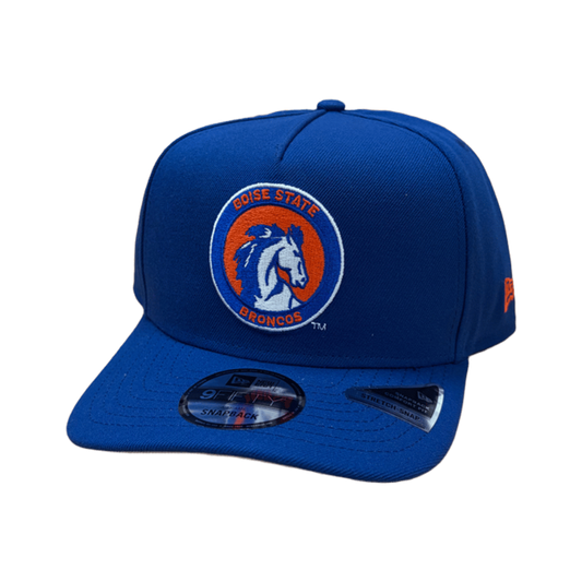 Boise State Broncos New Era Retro 9Fifty A-Frame Snapback Hat (Blue)