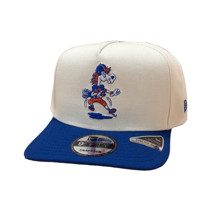 Boise State Broncos New Era Puddle Jumper 9Fifty A-Frame Snapback Hat (Cream/Blue)