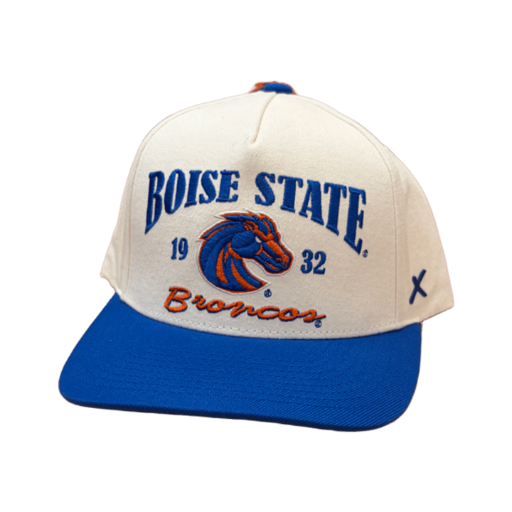 Boise State Broncos CapX Snapback Hat (Cream/Blue)