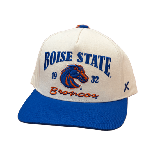 Boise State Broncos CapX Snapback Hat (Cream/Blue)