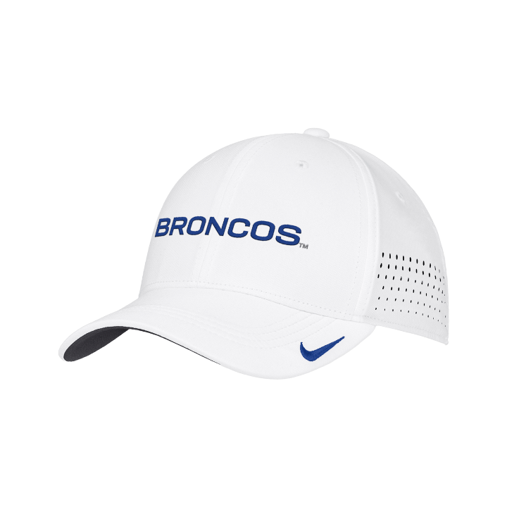 Boise State Broncos Nike Club On-Field "Broncos" Flex Fit Hat (White)