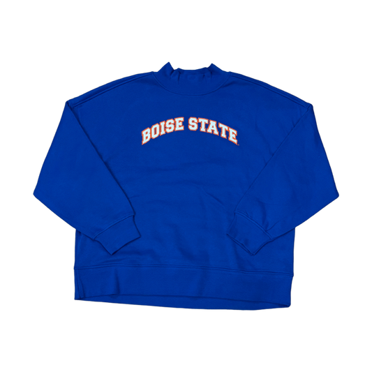 Boise State Broncos Women's Legacy Mock Neck Sweatshirt (Blue)