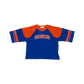 Boise State Broncos Women's Established & Co. Cropped 1/2 Sleeve Varsity T-Shirt (Blue/Orange)
