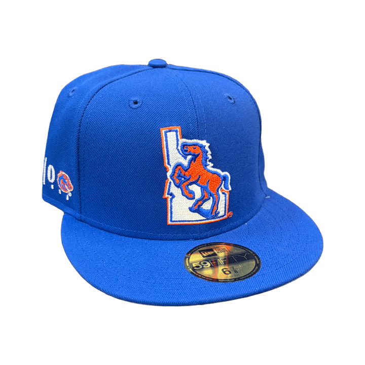 Boise State Broncos New Era Blue Turf 40th Anniversary Vault 59Fifty Fitted Hat (Blue)