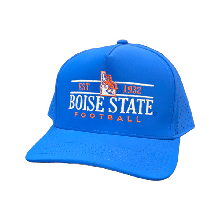 Boise State Broncos Legacy Vault Football Cut Above A-Frame Snapback Hat (Blue)