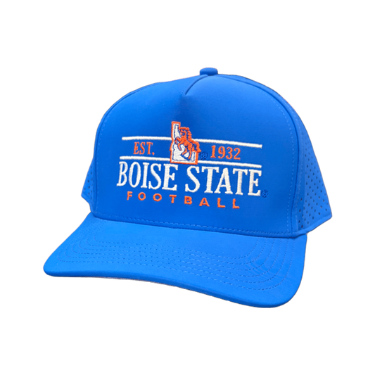Boise State Broncos Legacy Vault Football Cut Above A-Frame Snapback Hat (Blue)