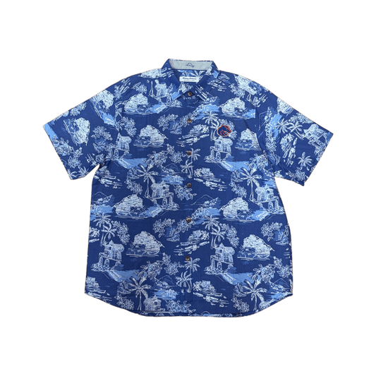Boise State Broncos Men's Tommy Bahama Button Up Shirt (Blue/White)