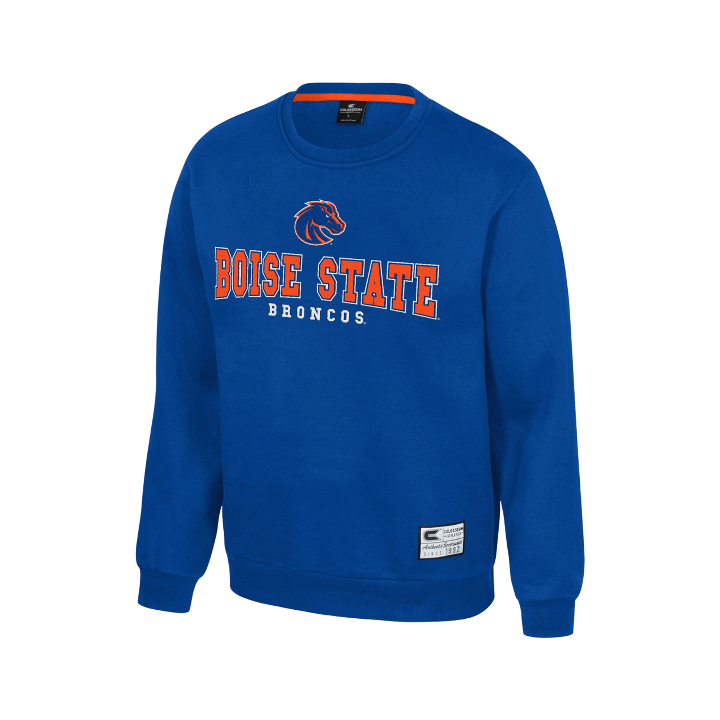 Boise State Broncos Men's Colosseum Crewneck Sweatshirt (Blue)