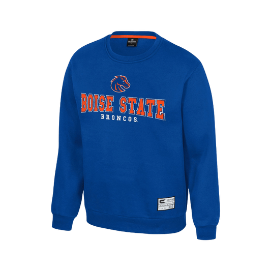 Boise State Broncos Men's Colosseum Crewneck Sweatshirt (Blue)