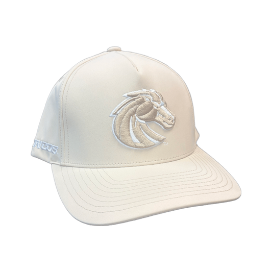 Boise State Broncos CapX Breathable Snapback Hat (Cream)